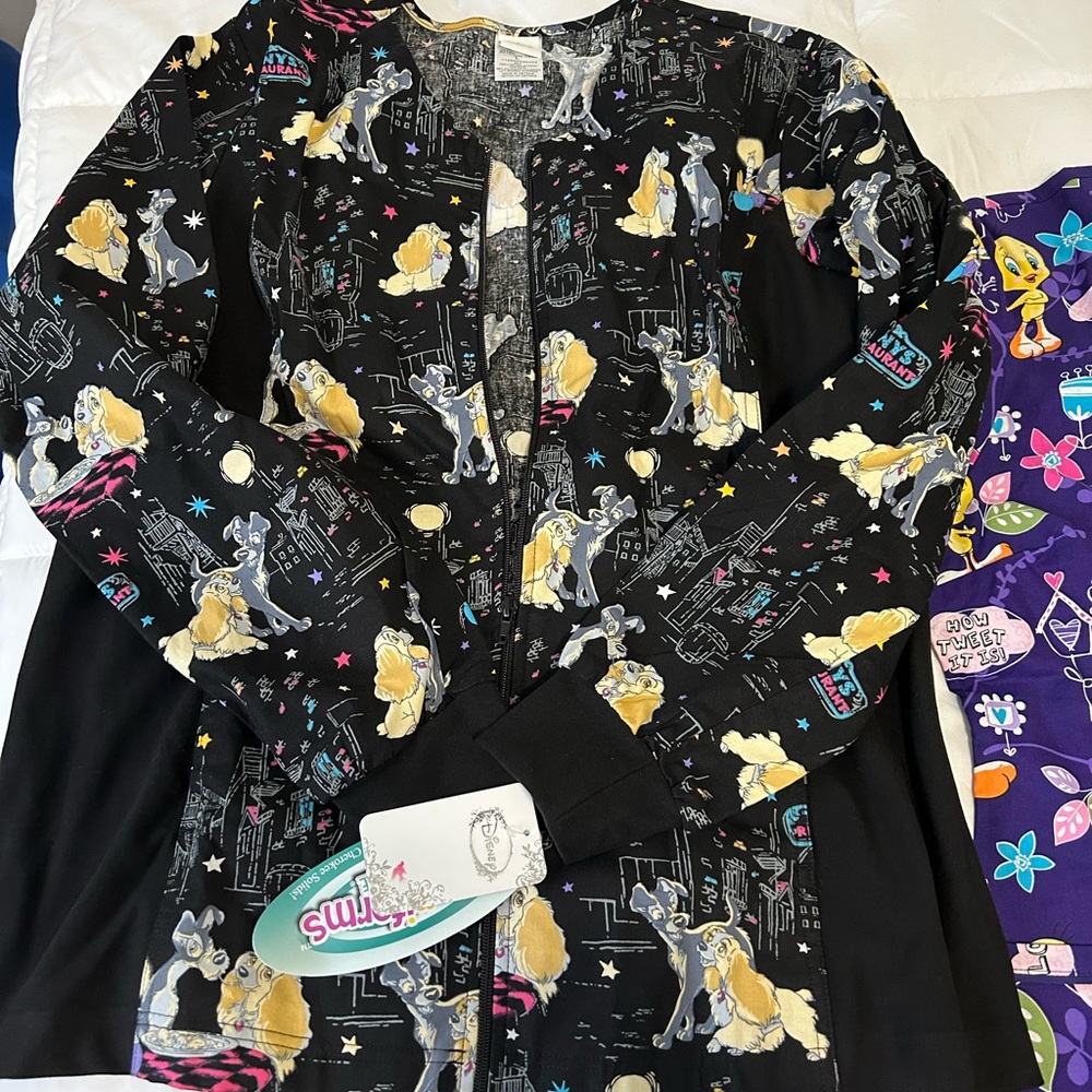 Disney themed scrub top and jacket